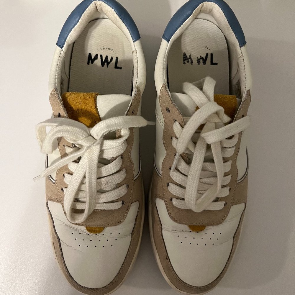 Madewell Court Sneakers in Neutral Leather and Suede
